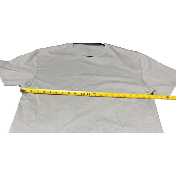 Bylt Mens Shirt Size XL Basics Light Gray Crew Drop Cut Lux Curved Hem - Picture 4 of 5